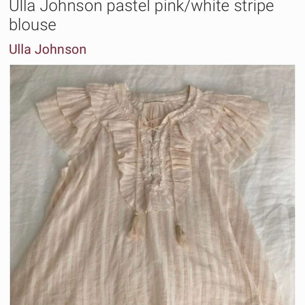 Beautiful pink and white ulla Johnson top